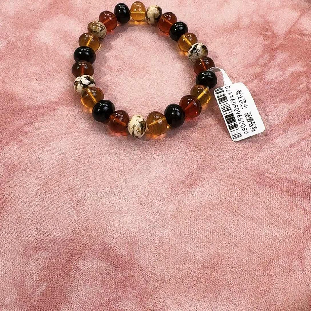 大***财手链琥珀未镶嵌抚顺琥珀 多宝