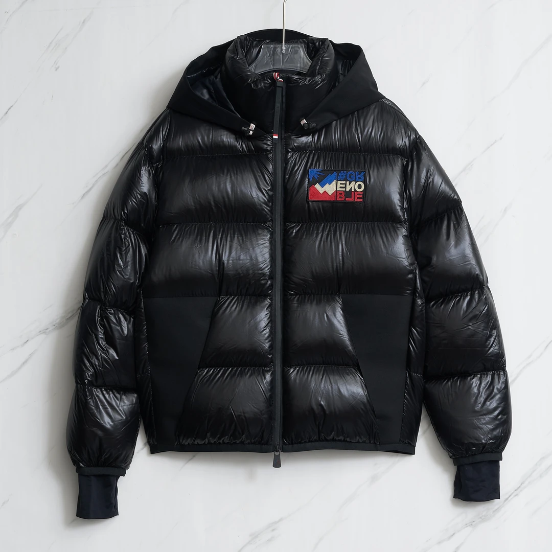 Moncler男士拼接经典marcassin羽绒服/MCBU00160