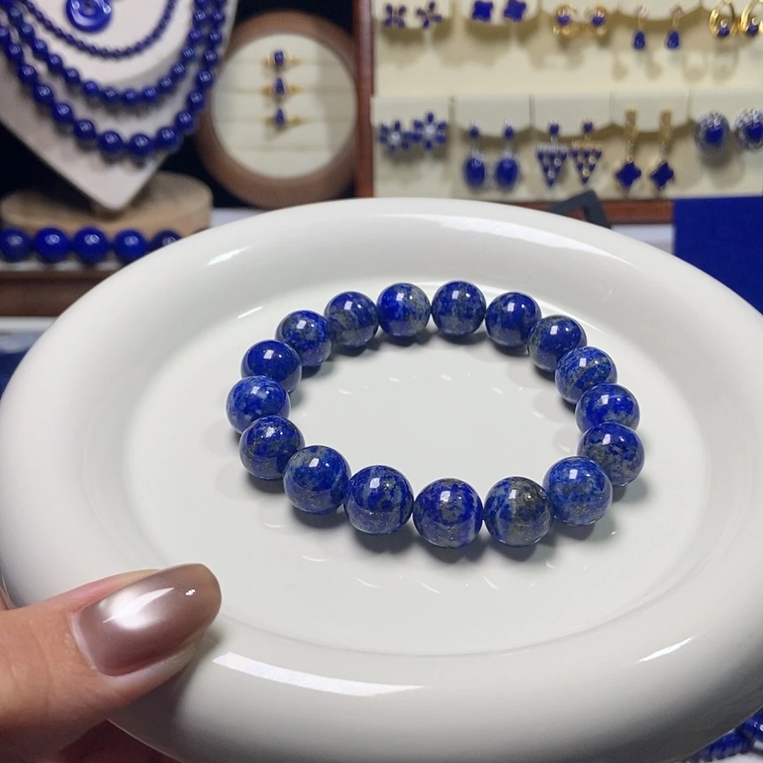 青金石未镶嵌单圈手串11.7mm