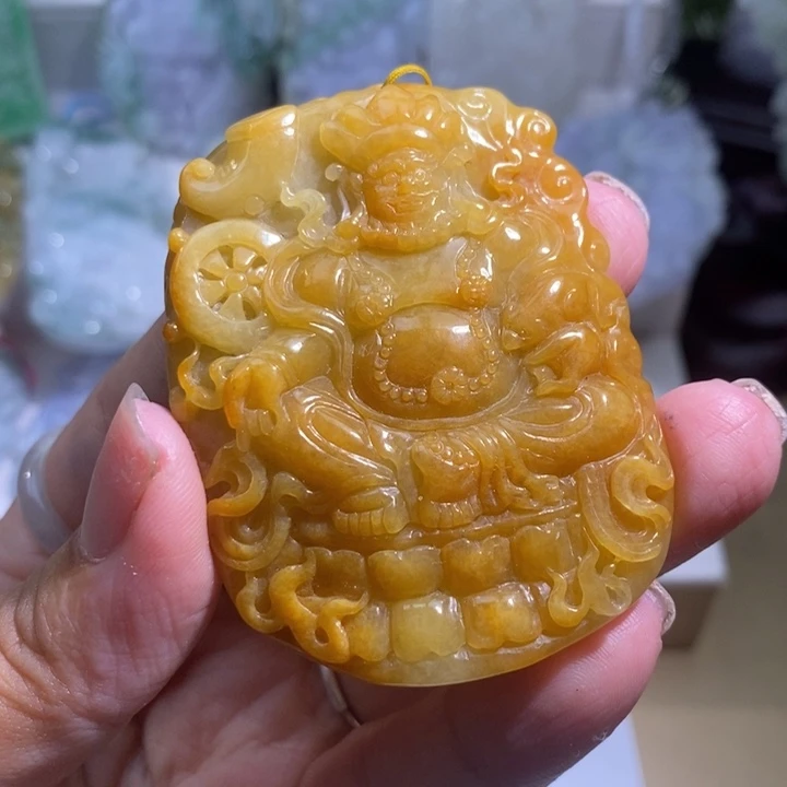 【闪购商品】翡翠挂件未镶嵌黄财神
