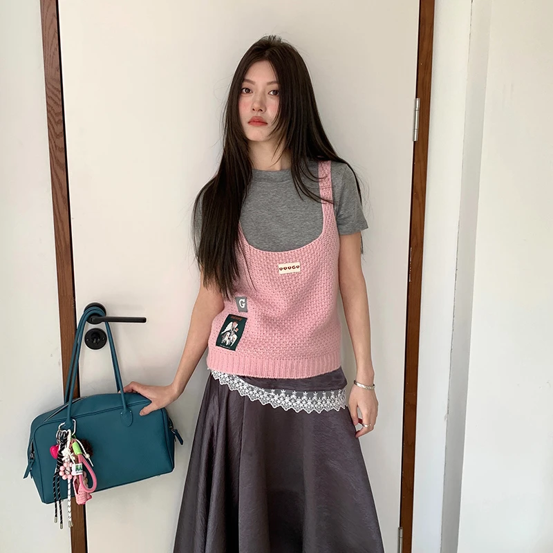 YANAG设计师品牌 编织贴布针织背心 休闲 DSC买手店 BY5Y12021