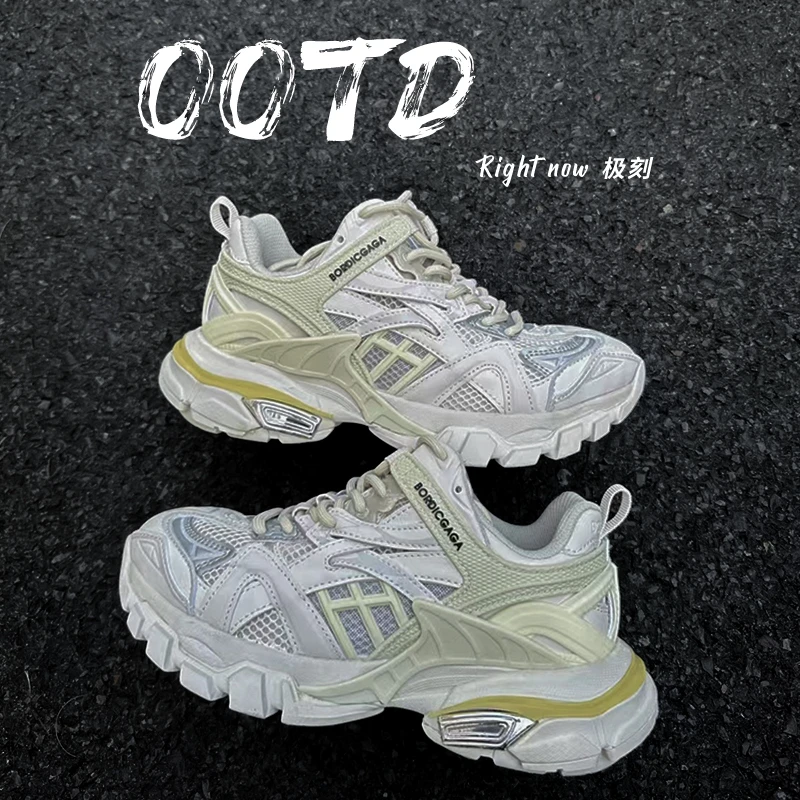 小众设计老爹鞋男女款2025秋冬新款高级百搭厚底增高复古休闲鞋子
