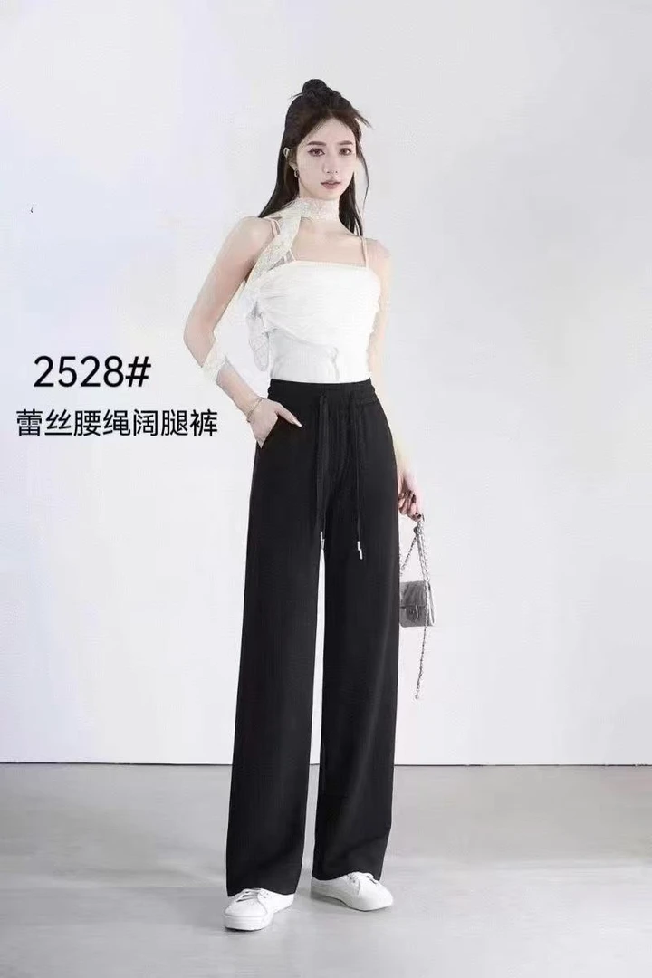 2025新款高腰小直筒裤2528显瘦休闲百搭夏季