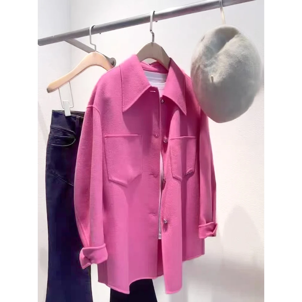 被惊艳到了！巨漂亮！翻领外套女秋季新款简约休闲百搭宽松气质上衣