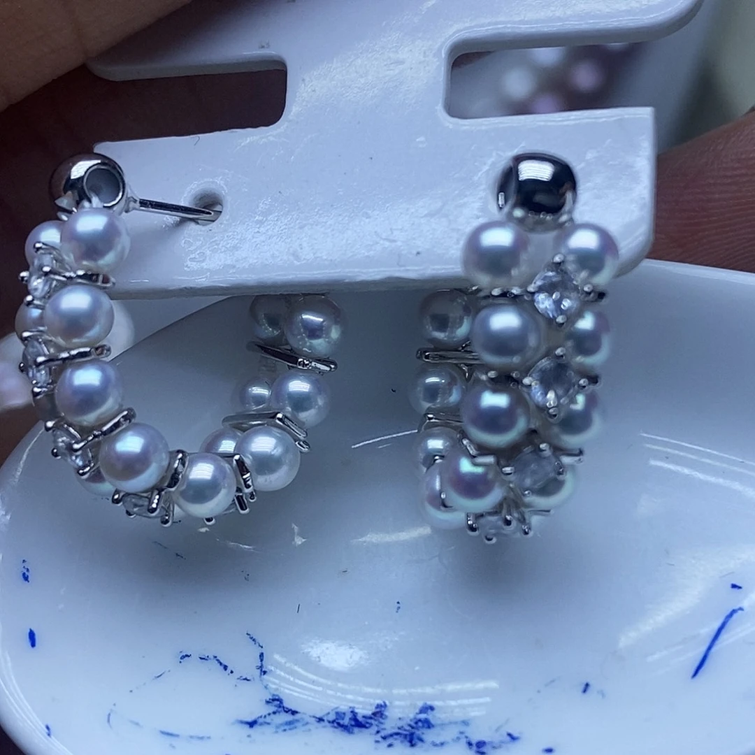 淡水珍珠未镶嵌耳钉