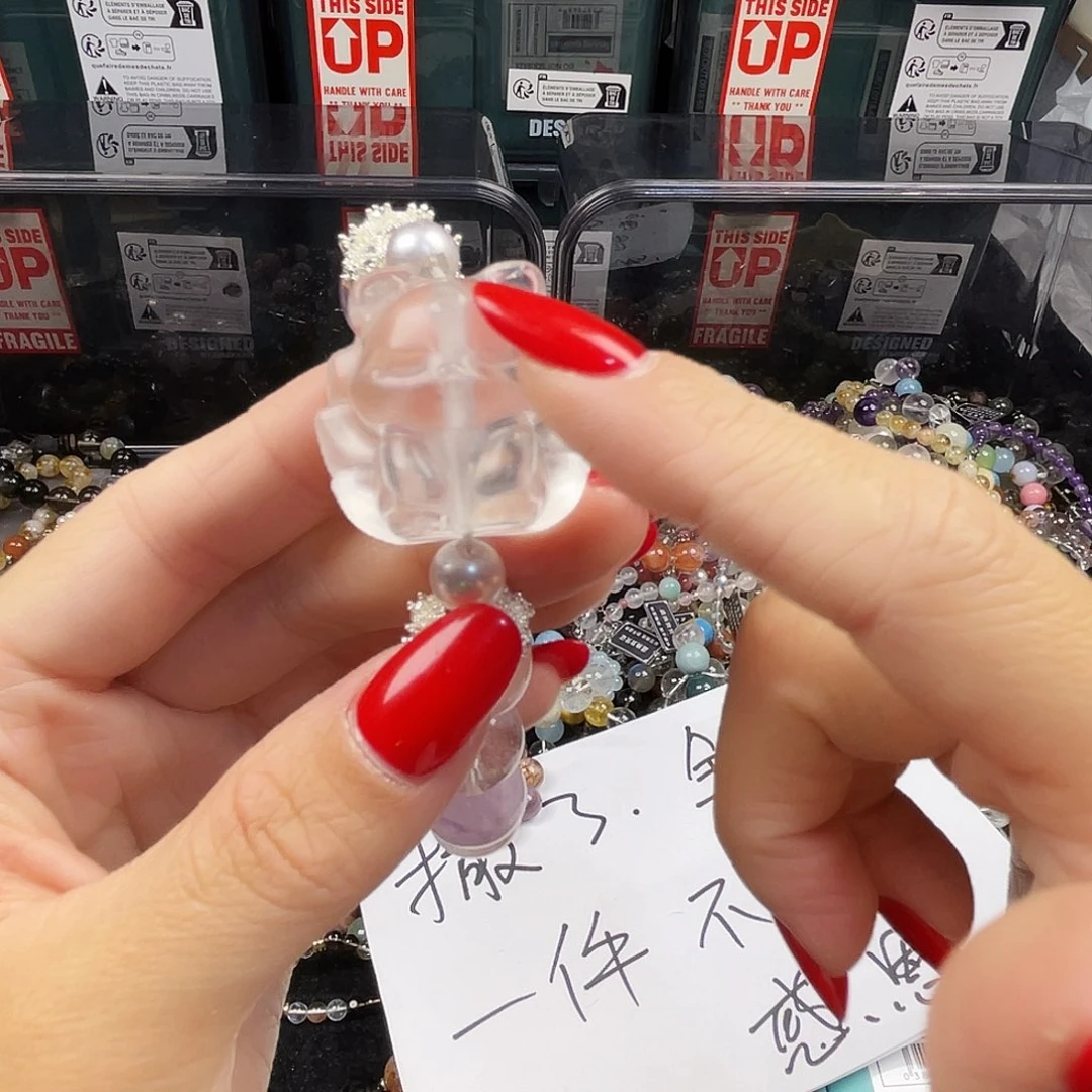 烟晶银S925镶嵌手链