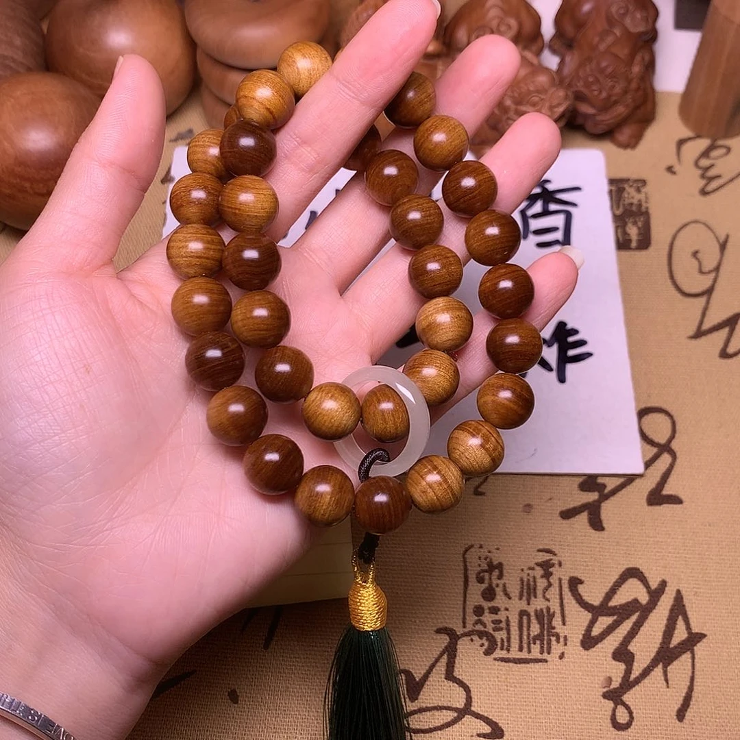 檀香木手串/手链老山檀香1.2双圈高配沉水