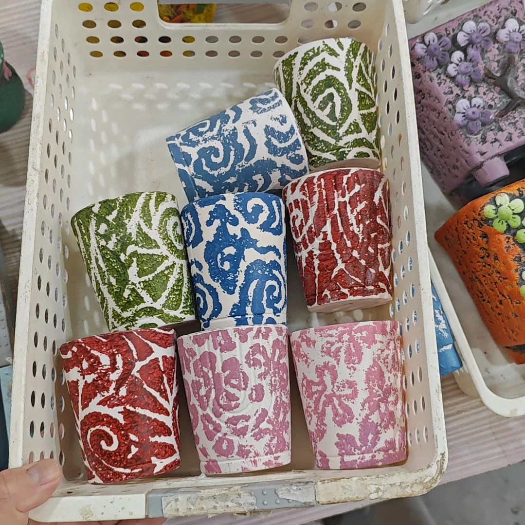 陶吸水透气的白陶花盆凑满12发货