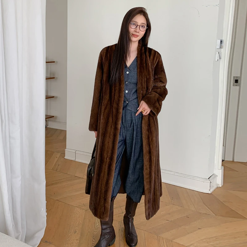 "匠心本色2.0"全抽长款合集水貂皮草大衣外套ZD31Y024