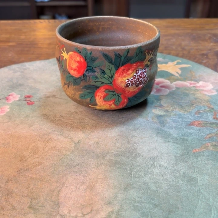 柴烧纯手工手绘陶瓷