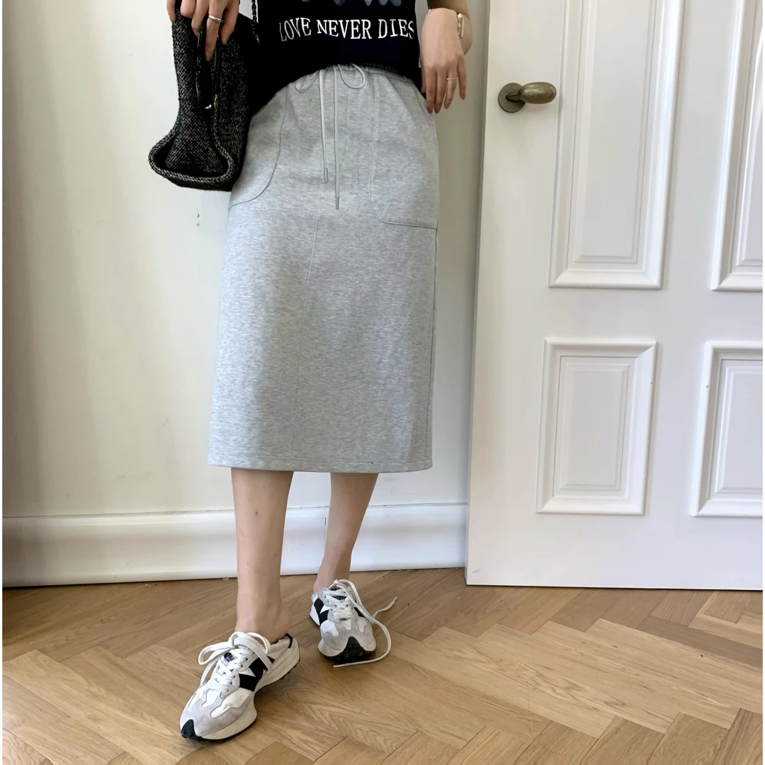 博主半裙~春季时尚高腰显瘦韩系休闲半身裙女Q0335