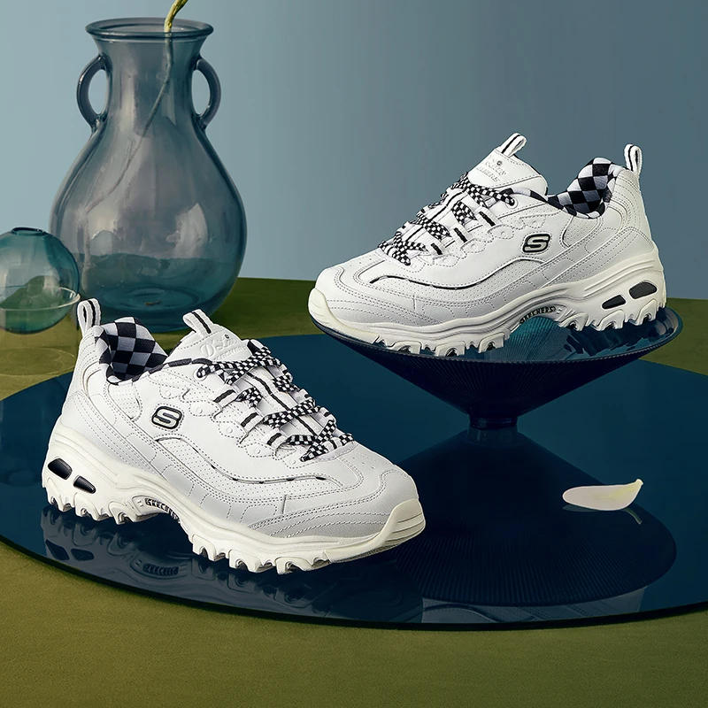 SKECHERS/斯凯奇女鞋新款休闲经典白熊猫鞋运动厚底老爹鞋149227