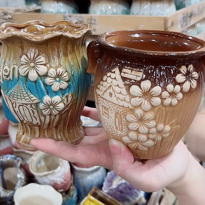 有孔.凑单10元陶瓷花盆发货！
