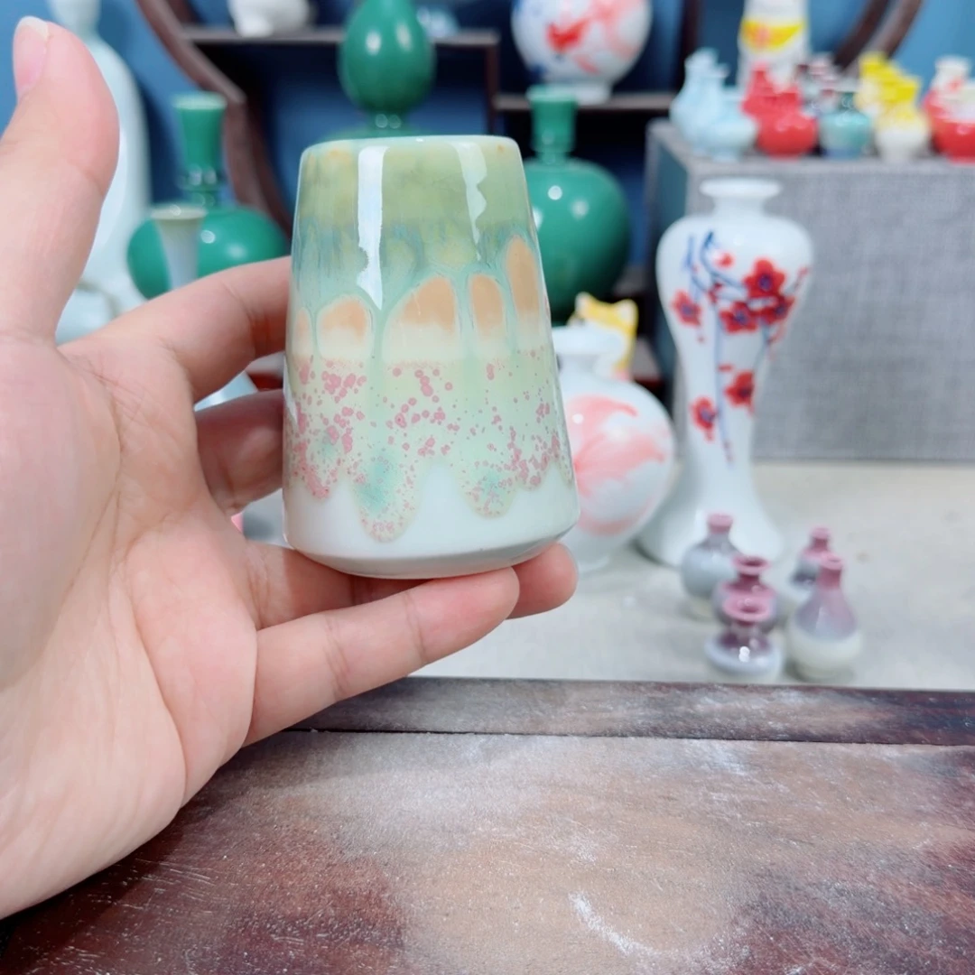 陶瓷手工小花器摆件
