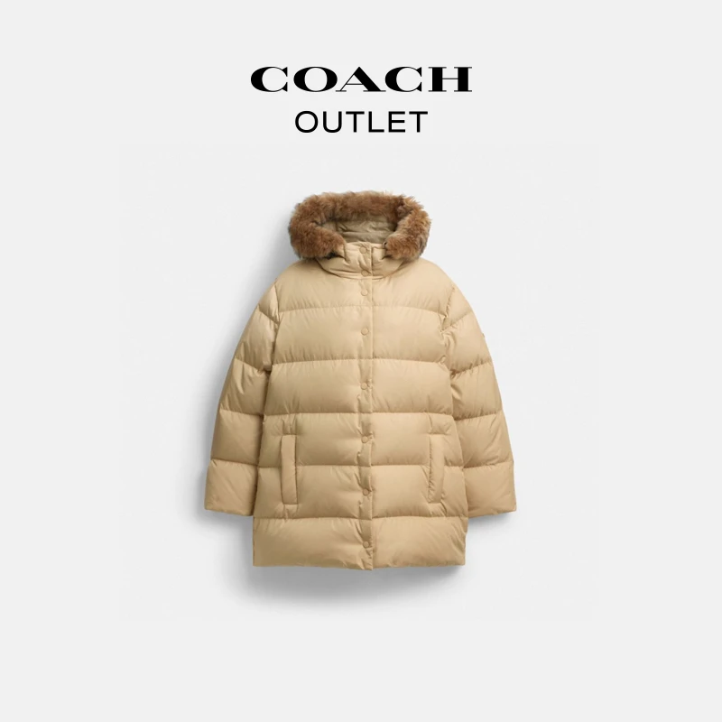 【新品】COACH/蔻驰奥莱 中长款羽绒大衣