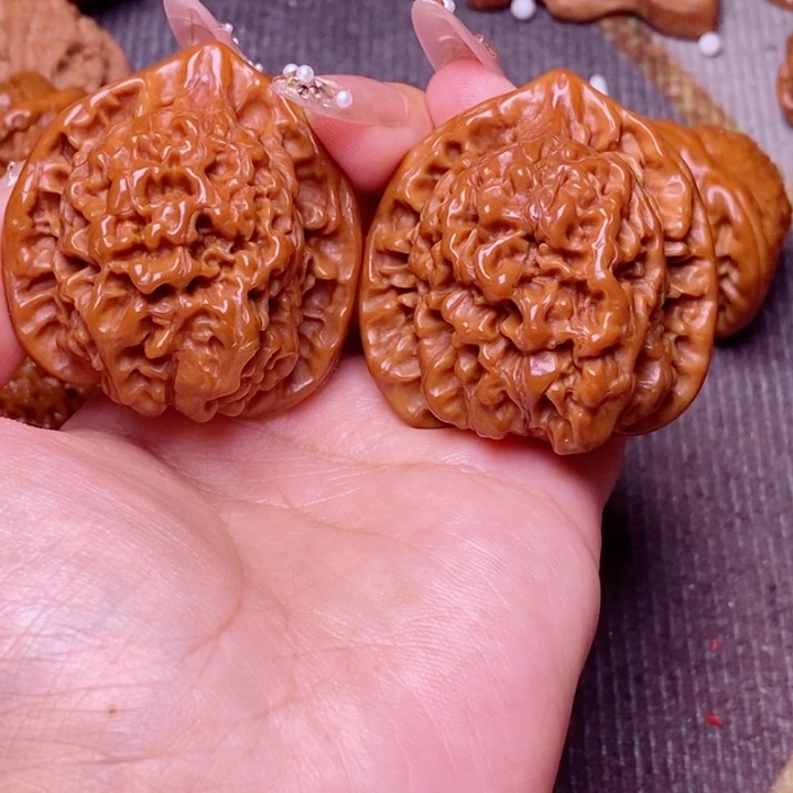 文玩核桃把件葫芦狮子头