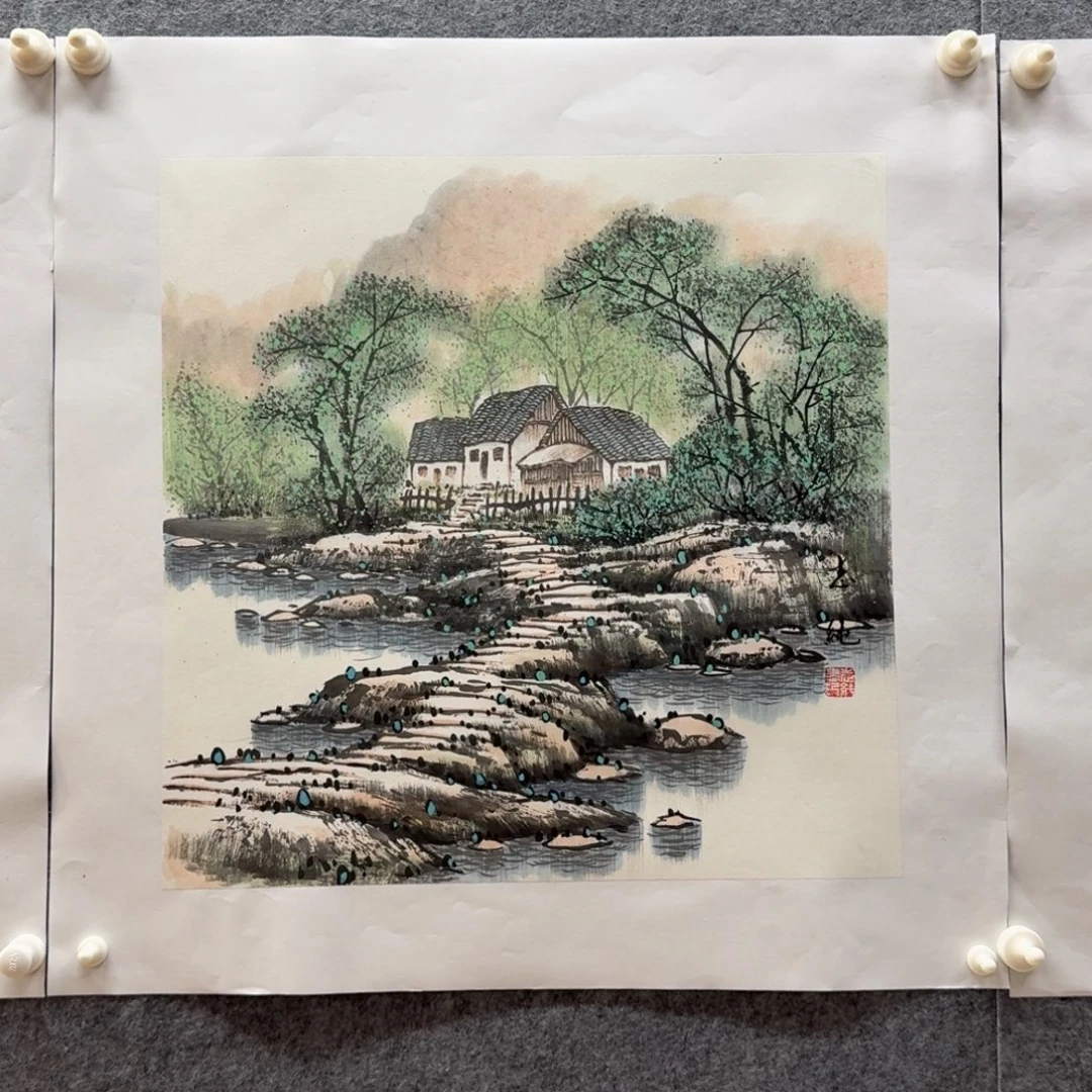 国画宋志纯五十斗方作品山水
