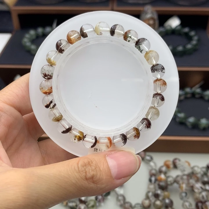 未镶嵌手链水晶绿幽灵