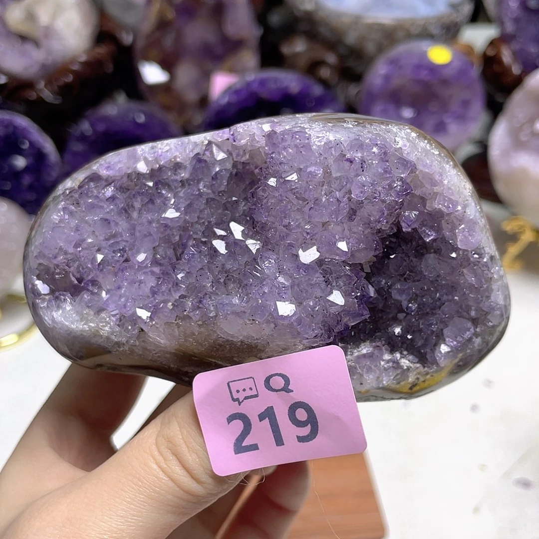 未镶嵌紫晶珠宝半成品