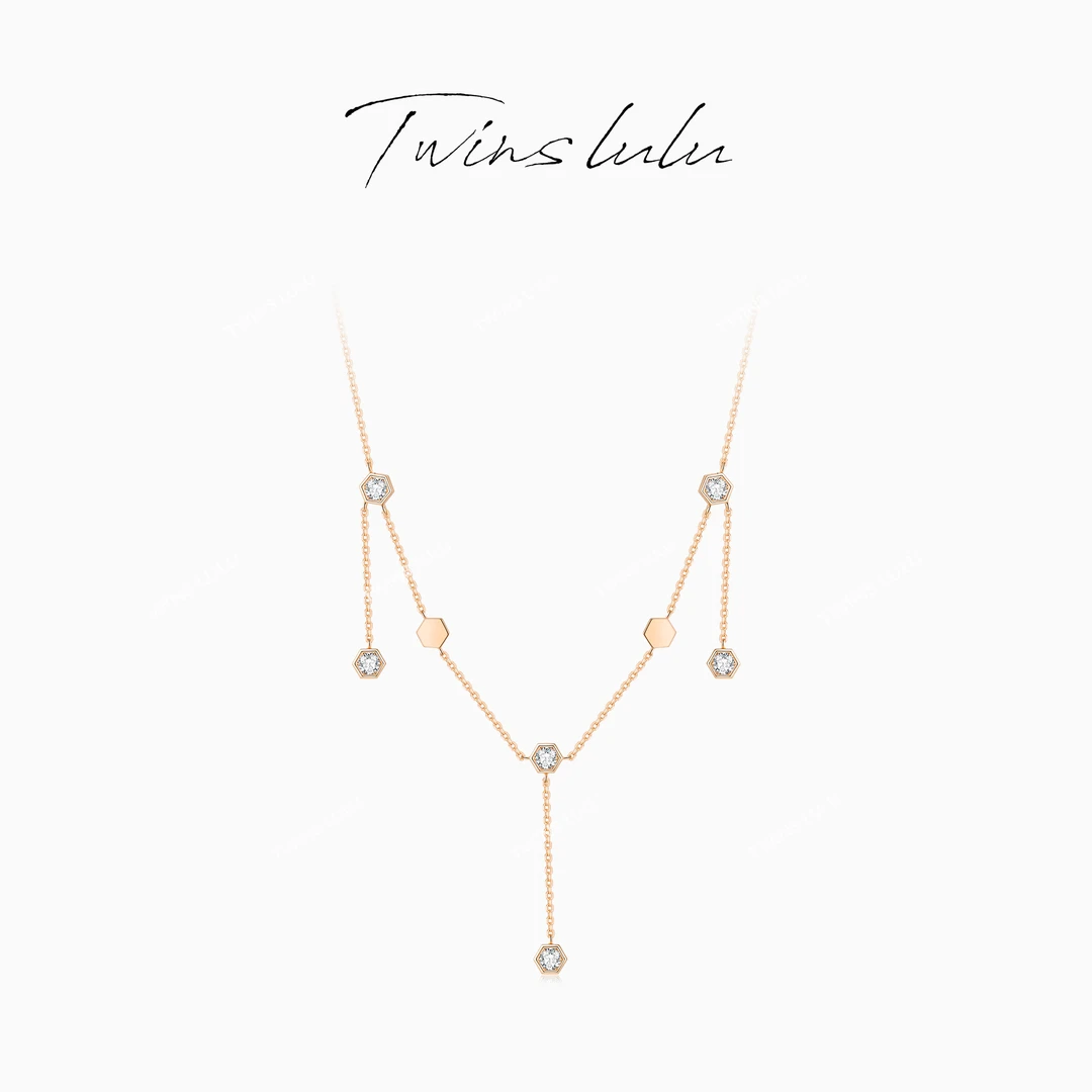 TWINS LULU【蜂巢链】圣诞节 时尚轻奢精致小饰品蜂巢项链TSJ7895