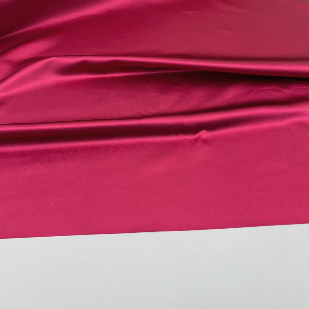 枣红色纯色织锦缎 幅宽75厘米 做拼接国风服装面料手工细密平滑