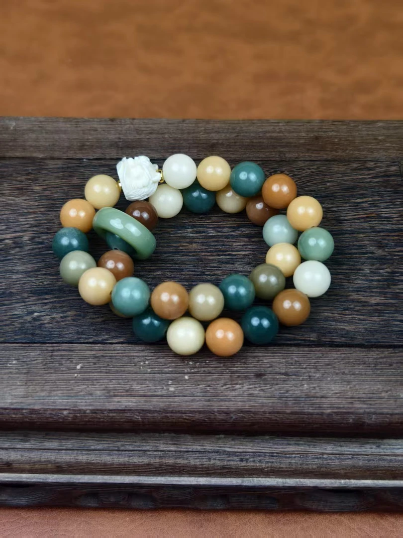 STN-180多宝菩提双圈带跑环手串 （无礼盒）