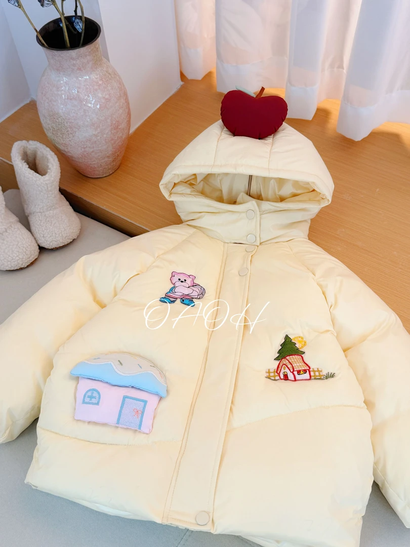OAOH冬季女中大童棉服儿童卡通可爱棉袄夹棉棉衣W8138