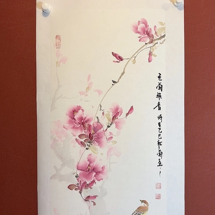 国画听兰老师花鸟