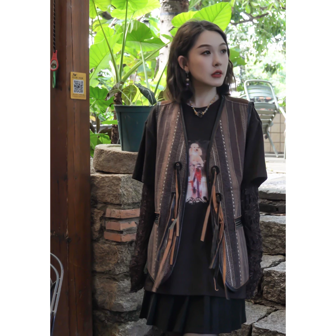 繁星皮反绒！爱尔兰长绒绵羊皮马甲！GZ6787