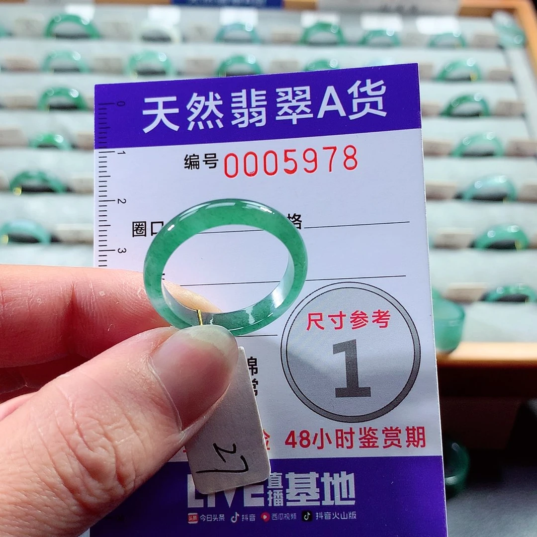 翡翠戒指未镶嵌27号