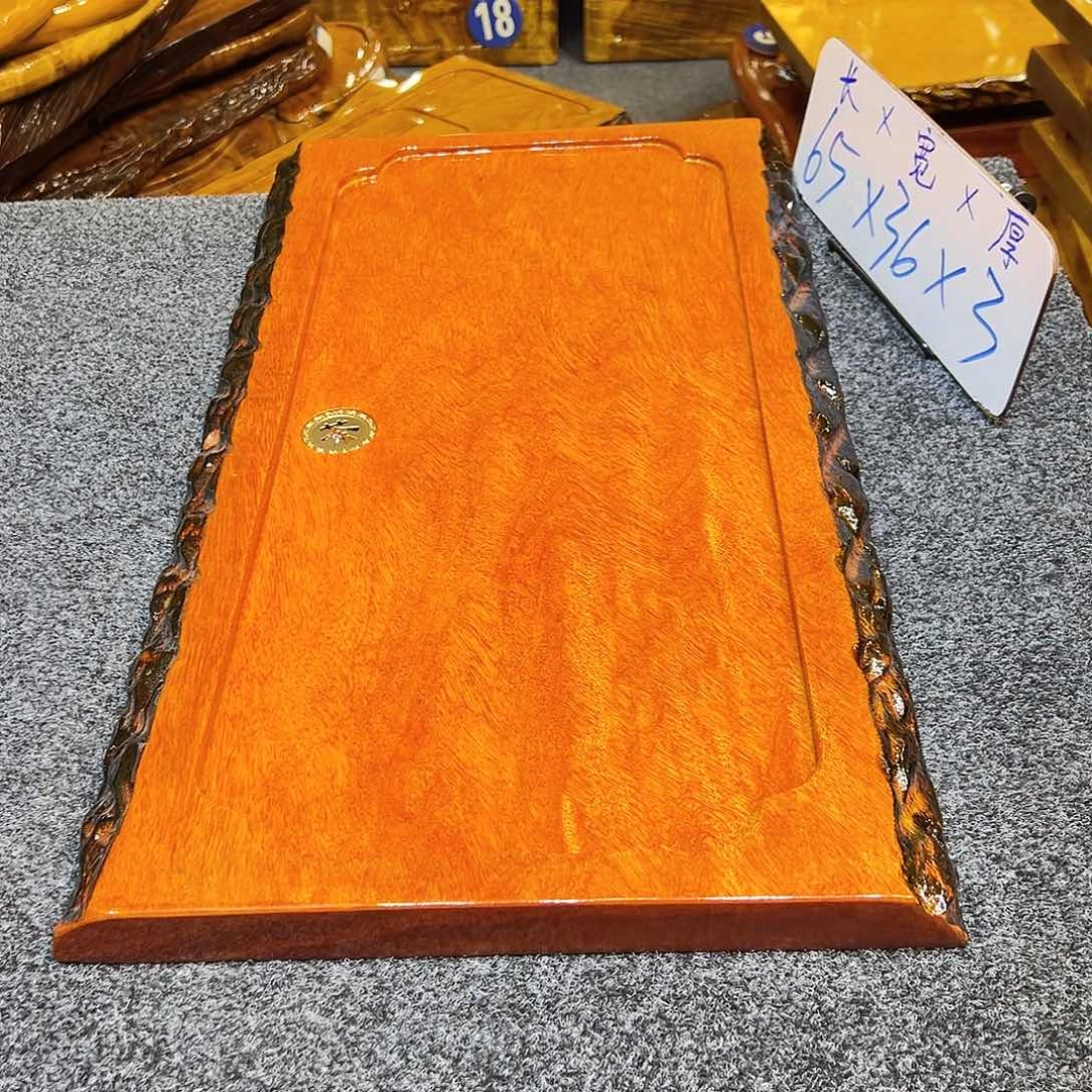 木花梨木茶盘，整板无拼接