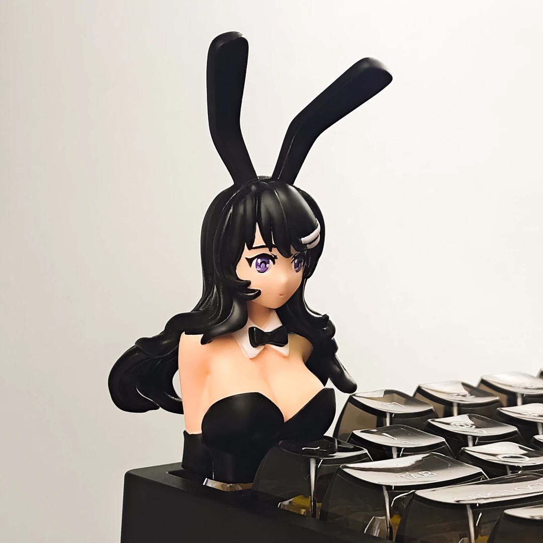 兔女郎键帽 树脂键帽机械键盘可拆卸个性立体按键帽3d立体客制化