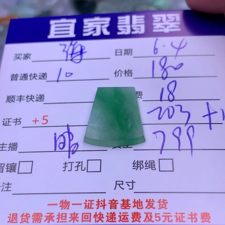翡翠未镶嵌颈饰海****9