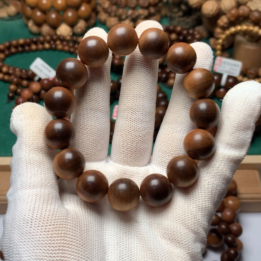 檀香木手串/手链老山檀香1.5微瑕奶凉