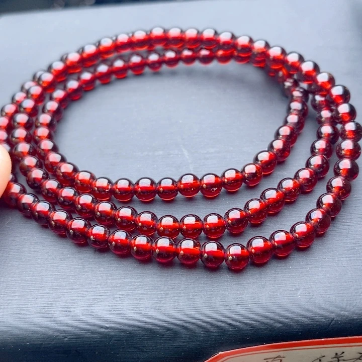 未镶嵌石榴石手链4.4大漏经济实惠