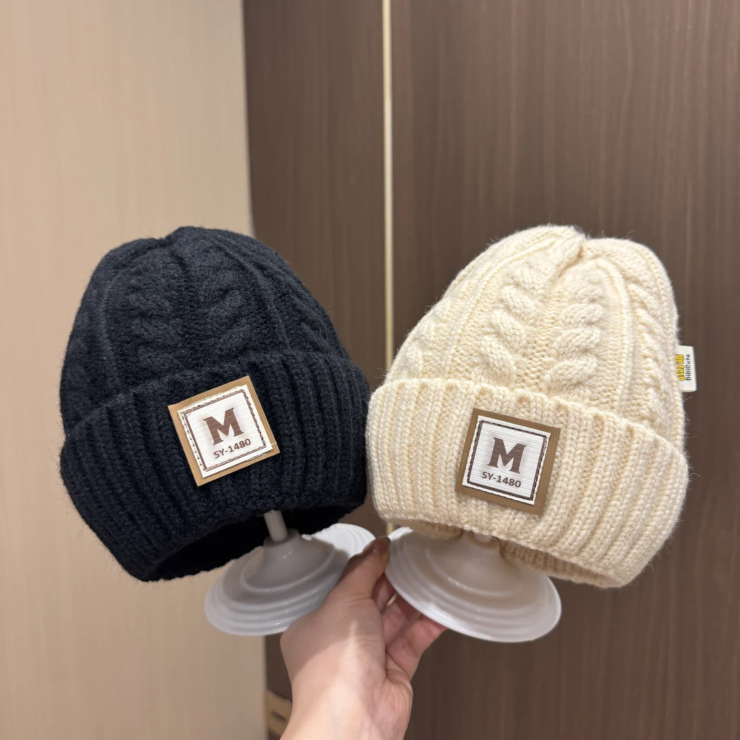 婴儿帽子秋冬季加厚保暖帽男女宝宝针织毛线帽韩系儿童百搭套头帽