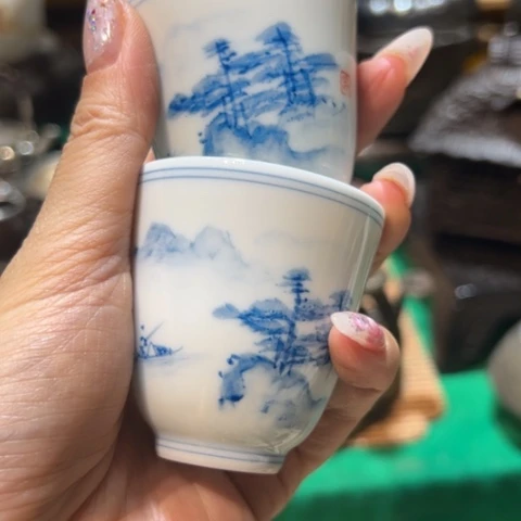 中古瓷器锡器瓷杯子J***s