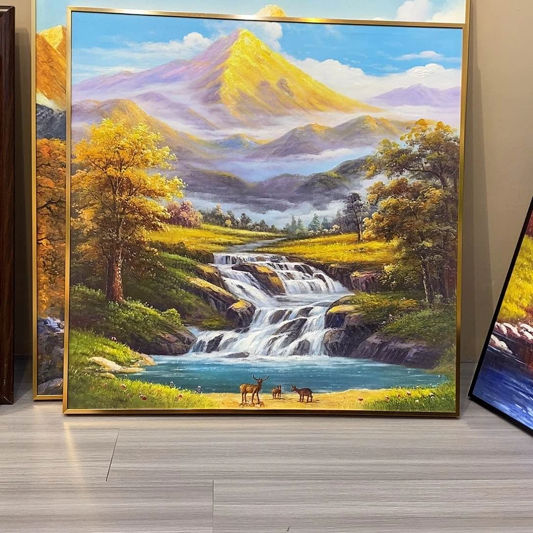 竖款80*80金色框