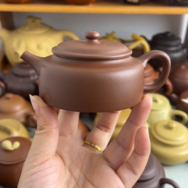 茶壶紫砂130cc紫泥半手