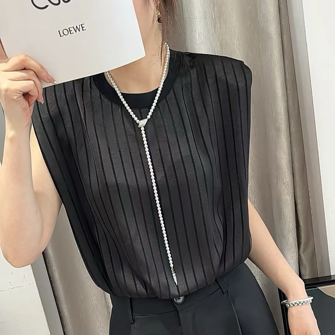 【玫瑰缘】欧货MO厂家福利设计师款时尚休闲百搭小众无袖飞袖背心