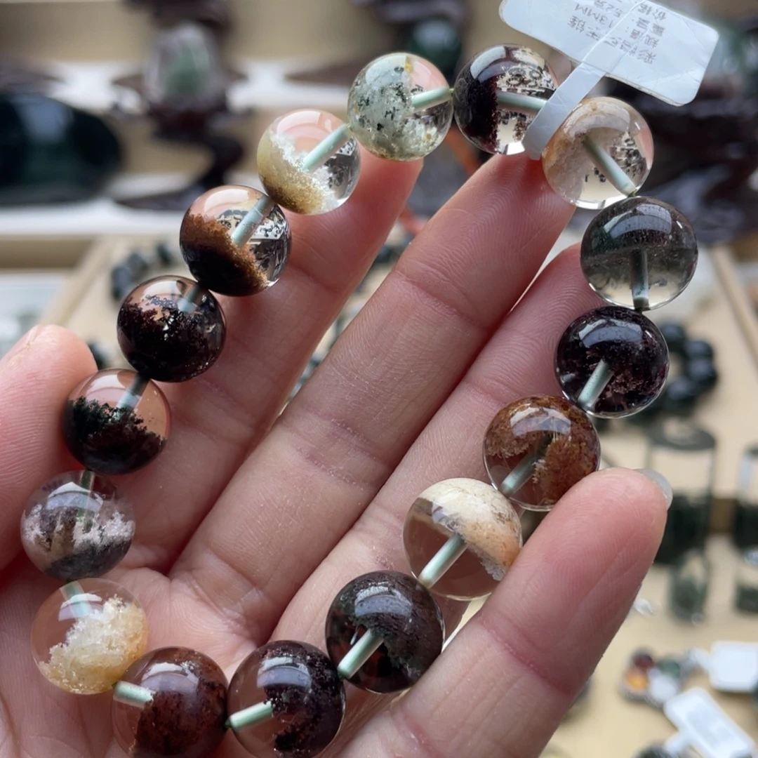 水晶未镶嵌手链四季幽灵聚宝盆手串