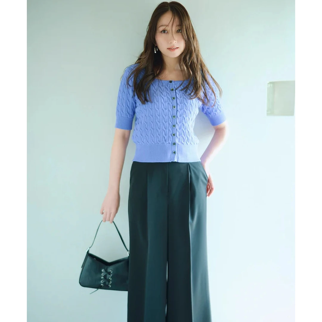 【MonTendre】春夏杂志款 N 纯色百搭腰带收腰极简风垂感阔腿休闲裤