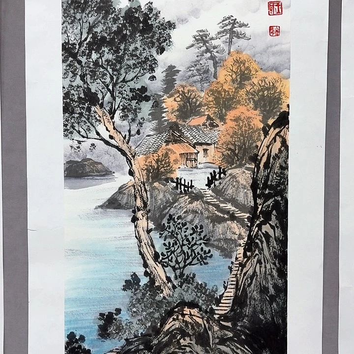 国画亲笔手绘放心去藏