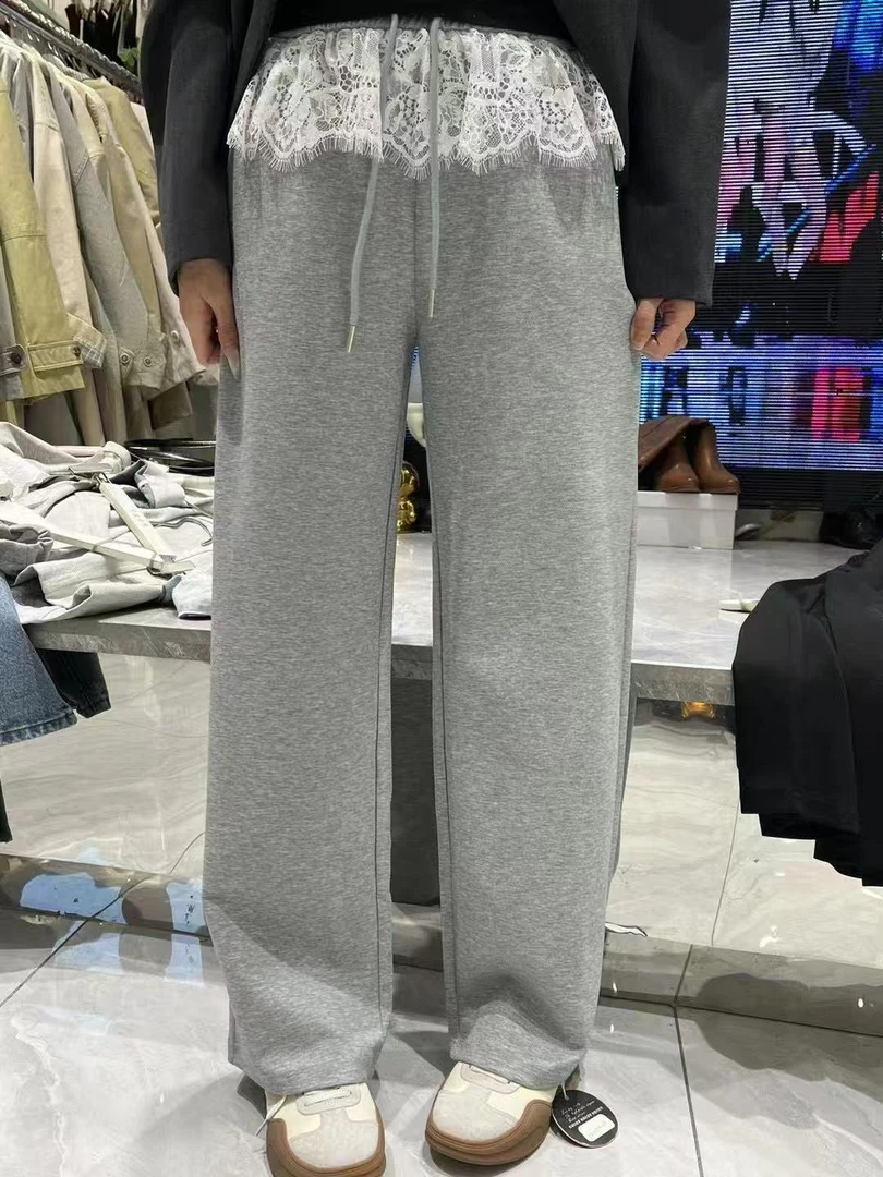 KM-2025蕾丝花边裤显瘦百搭77B43