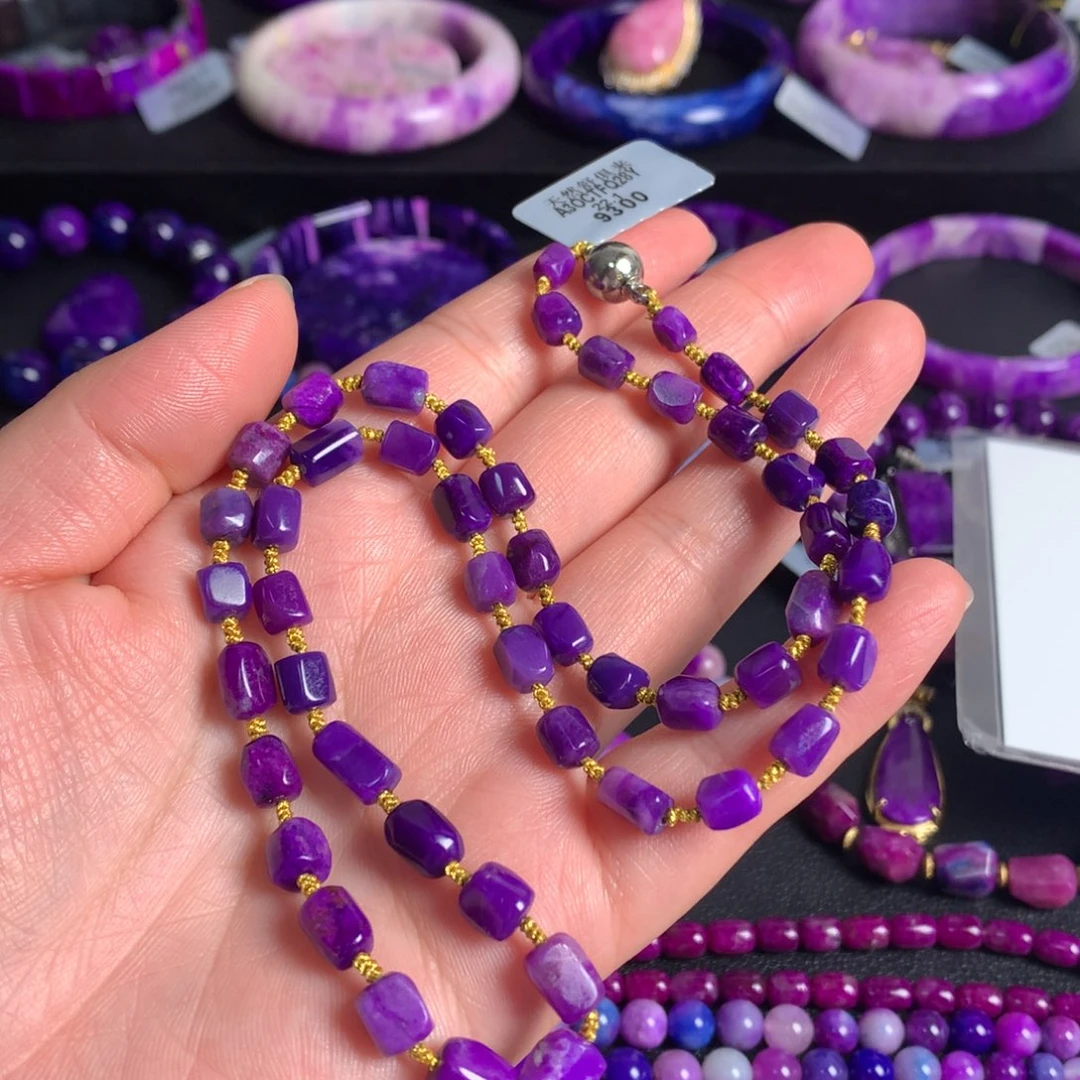 苏纪石（舒俱来）未镶嵌紫樱花项链