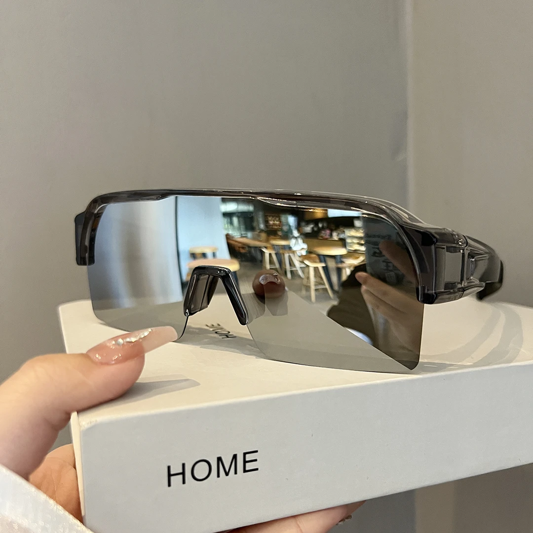 超大框一体偏光墨镜男女遮阳防紫外线太阳镜户外可套近视骑行眼镜