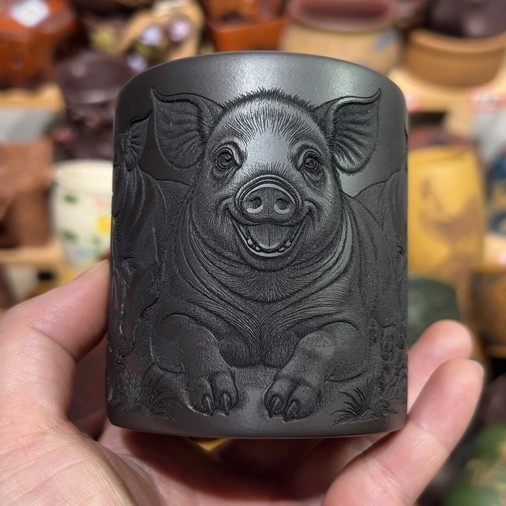 紫砂茶杯宜兴紫砂主人杯