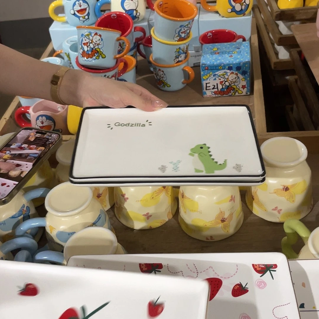 陶瓷便携款盘子两个