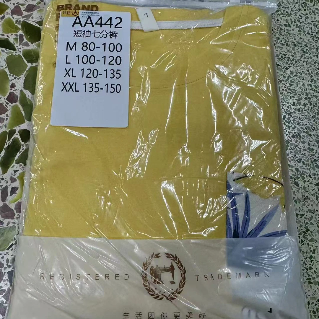 AA442夏季新款套头短袖七分裤