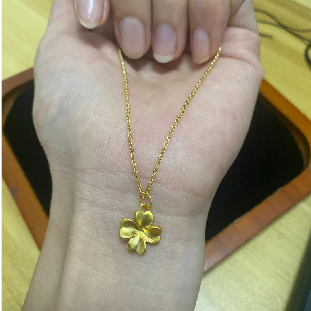 四叶草吊坠足金999（赠链为合金材质）
